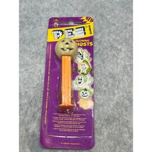 Vintage 1998 PEZ Glowing Ghosts Halloween Jack-O-Lantern Glow in Dark